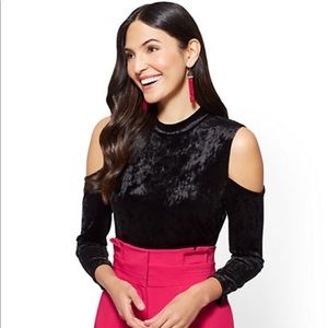 Cold shoulder body suit.